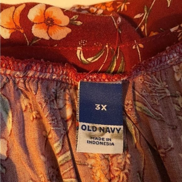 Old Navy Flutter-Sleeve Floral Maxi Dress 3X Cottagecore Prairie Peasant - Picture 8 of 10